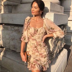 Zara - draped floral dress